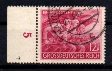 Michel Nr. 908, Parteimiliz gestempelt am 27.03.45 Hannover.